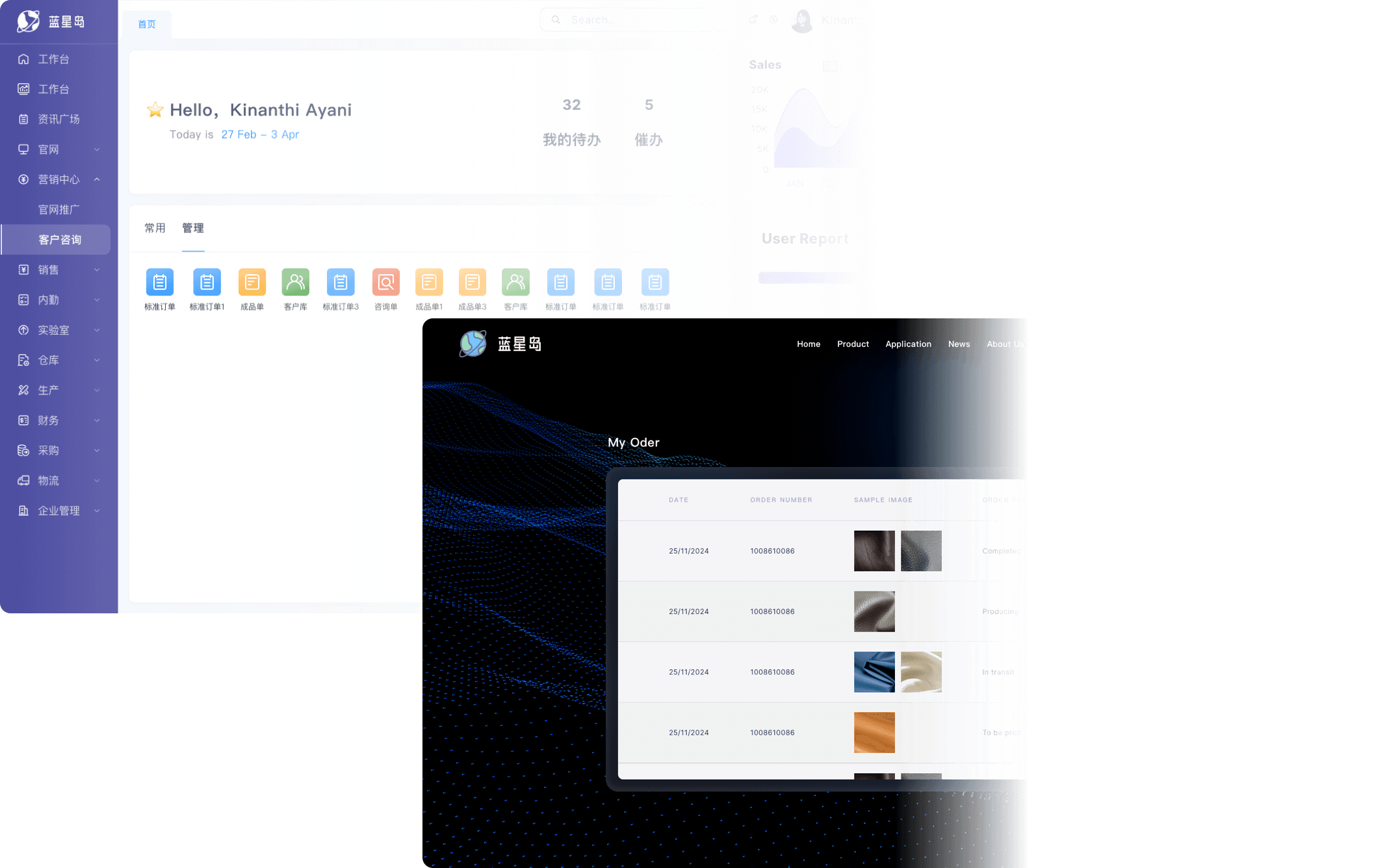 官网与生产系统打通，全球化服务在一个系统中进行